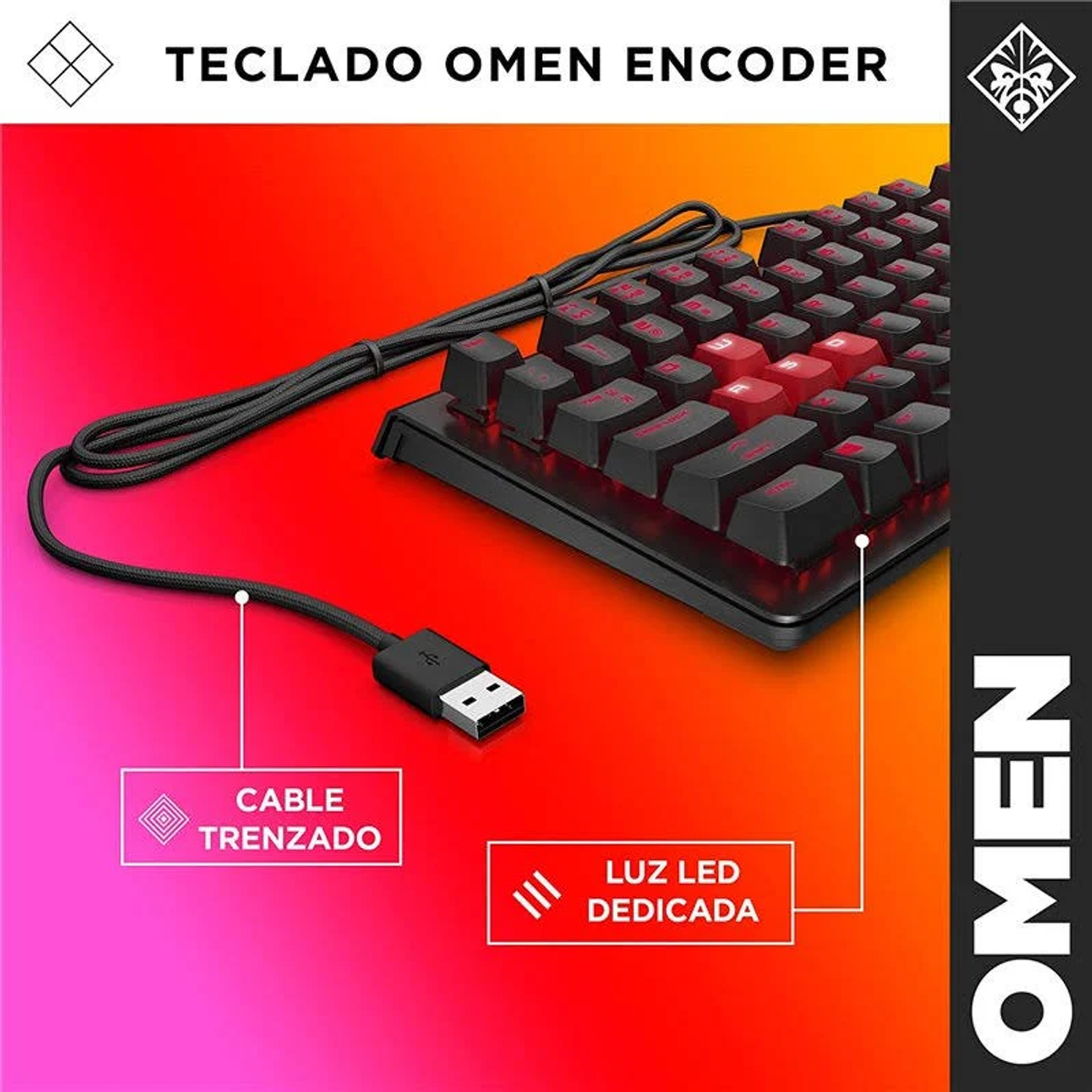 Un teclado ergonómico gris con un reposamuñecas de corcho marrón, visto desde arriba.