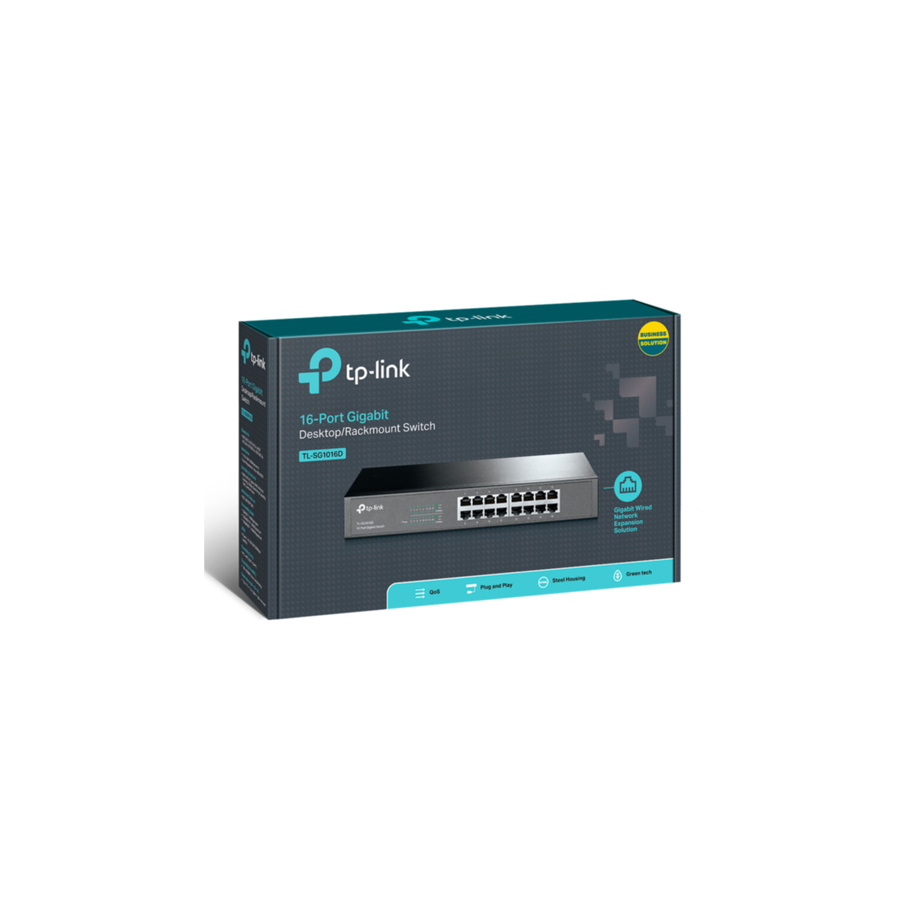 Pudełko na 16-portowy przełącznik Gigabit desktop/rackmount firmy tp-link.