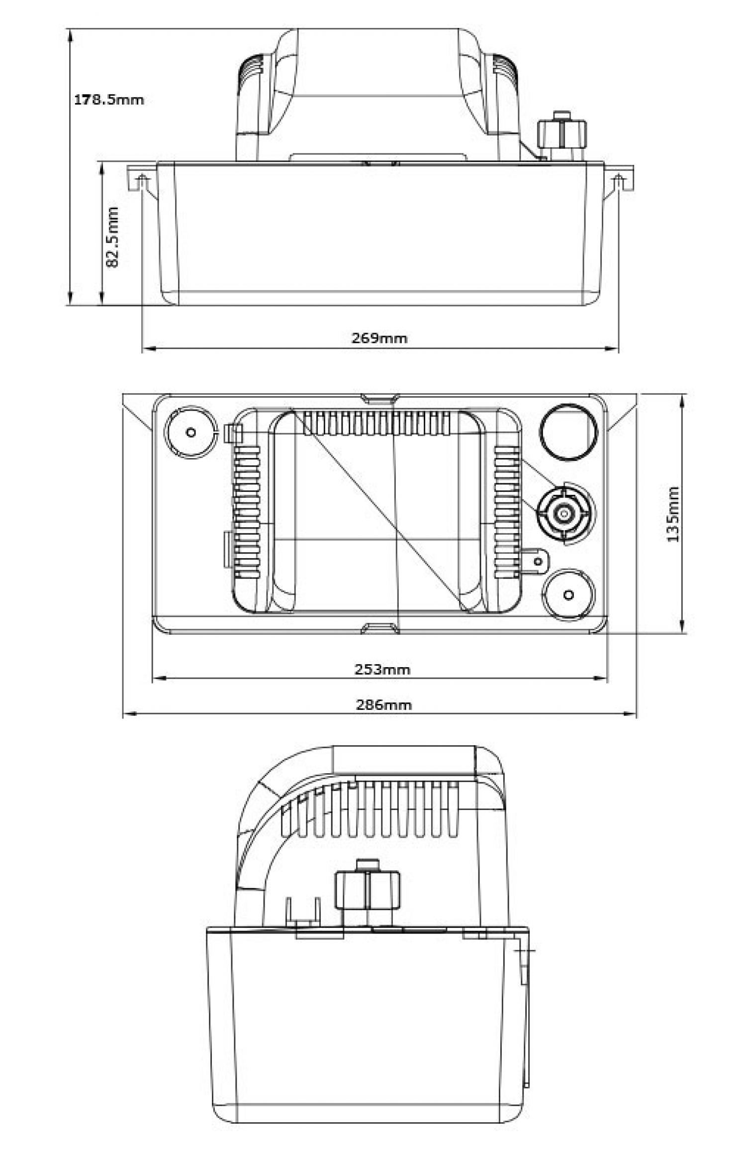 WDH Kondenspumpe WDH-MD400 Kondenspumpe Weiß (85 Watt, Raumgröße: 100 m²)