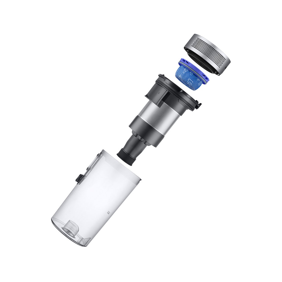 Aspirador escoba - SAMSUNG VS20B75ADR5/WA, 550 W, Potencia de succión 200 AirWatt, Depósito 0,8 l, Autonomía 60 min, Negro, Gris
