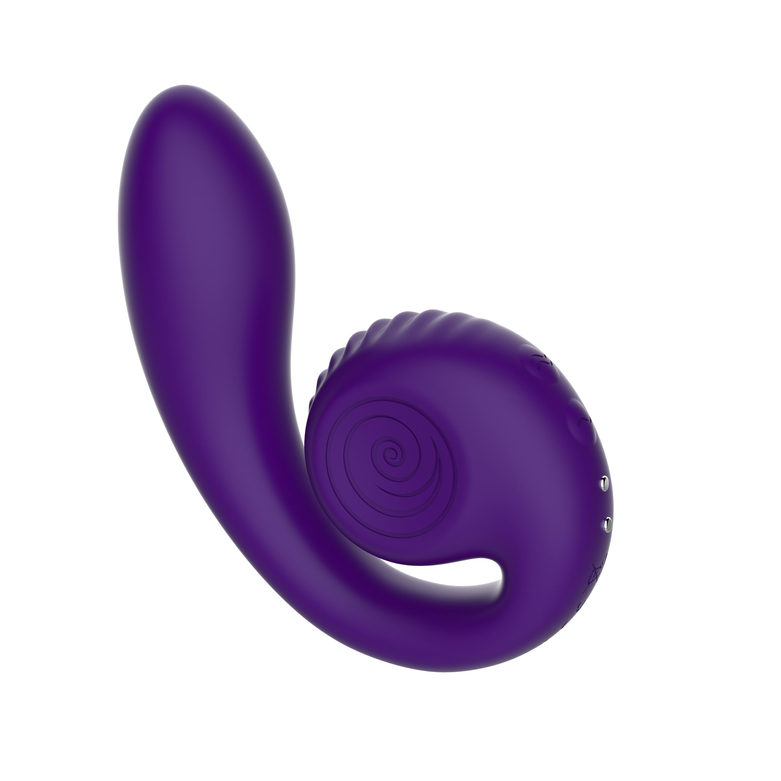 Lila Sexspielzeug mit geschwungenem Design und strukturierter Oberfläche.