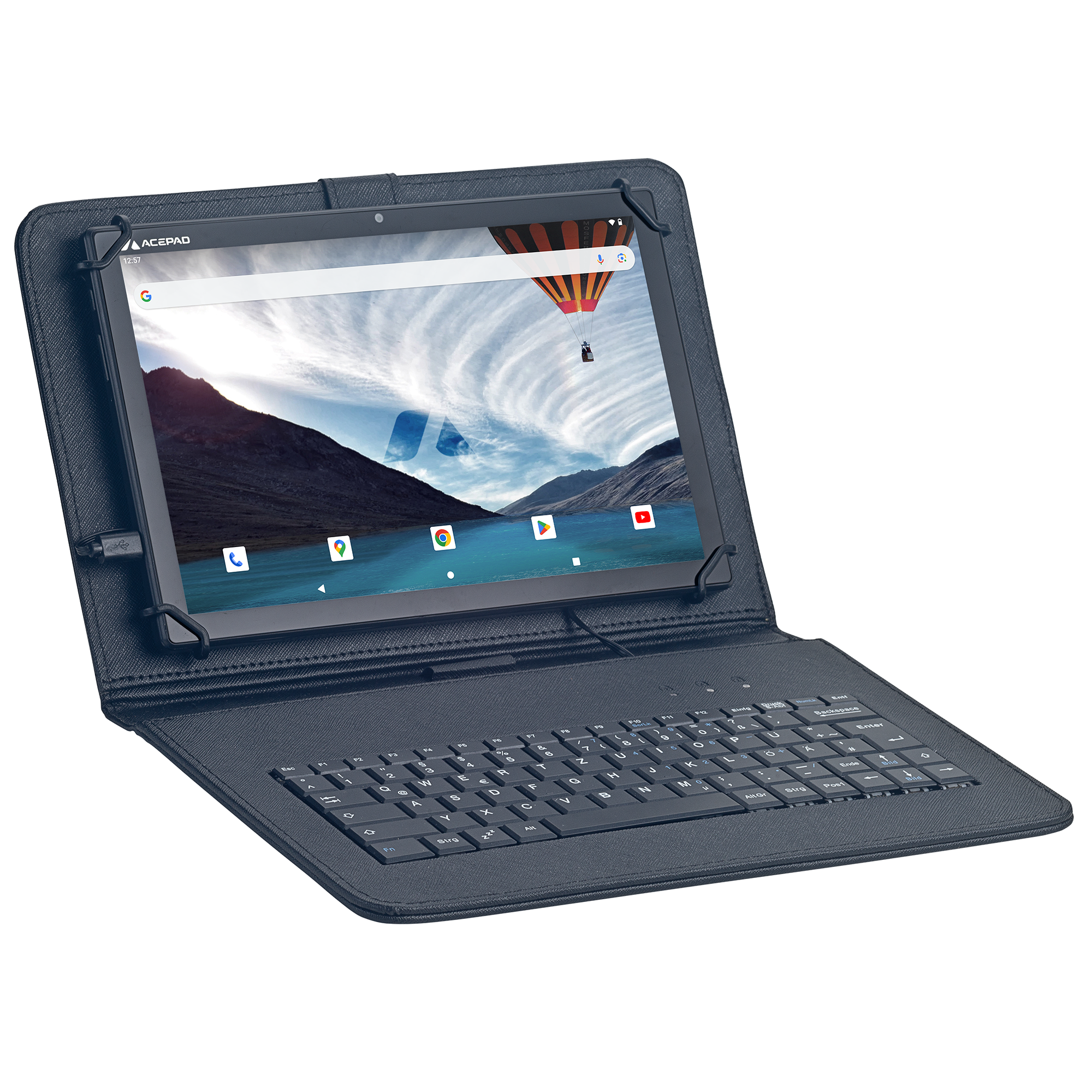 ACEPAD A151T, LTE, Octa-Core, FHD+, Android 16, Tablet mit Tastatur, 128 GB, 10,1 Zoll, Schwarz