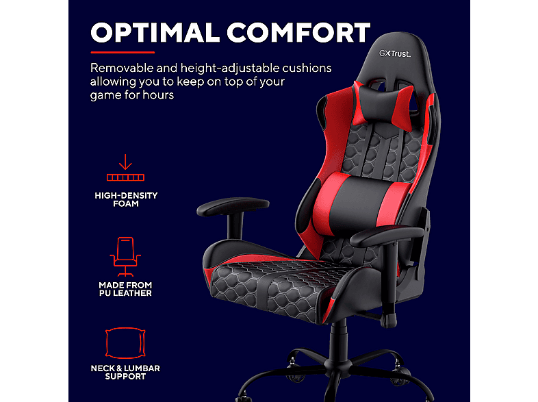 Trust GXT 712 Resto Pro Chair - Gaming Stoel - Bureaustoel - Zwart