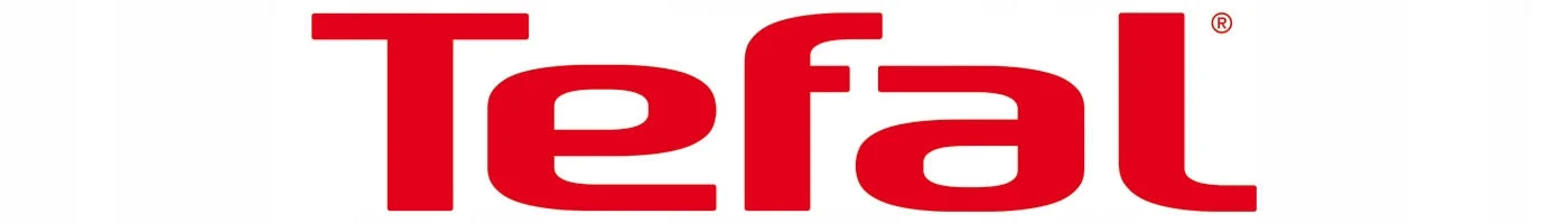 Logotipo rojo de Tefal sobre fondo blanco.