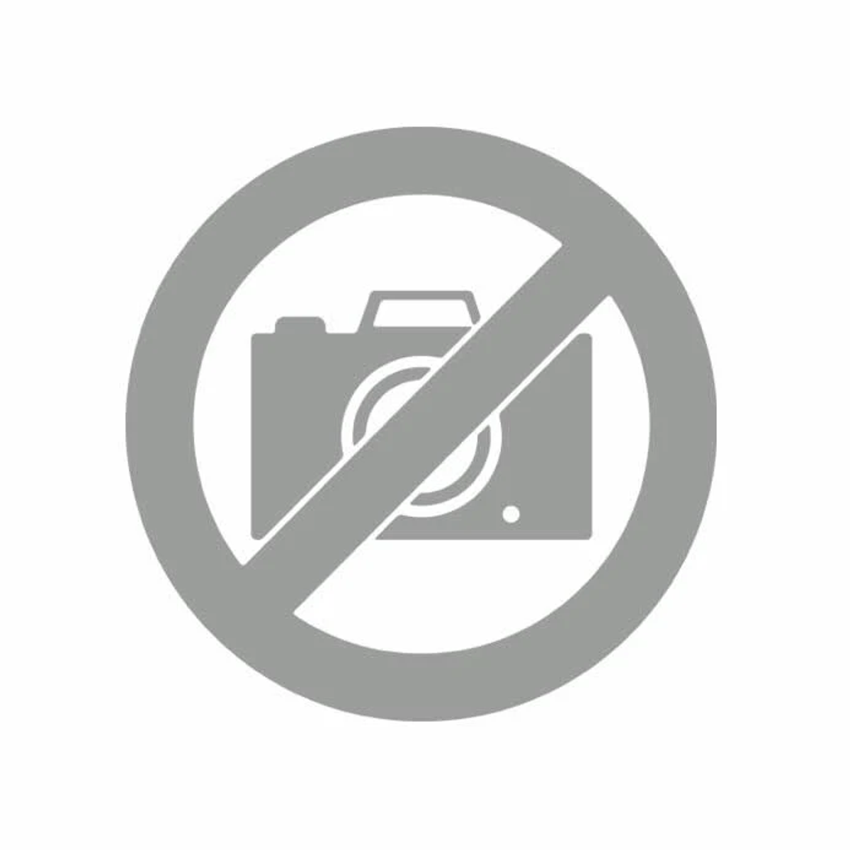 Grauer Kreis mit Kamera-Symbol, durchgestrichen, bedeutet kein Foto erlaubt.