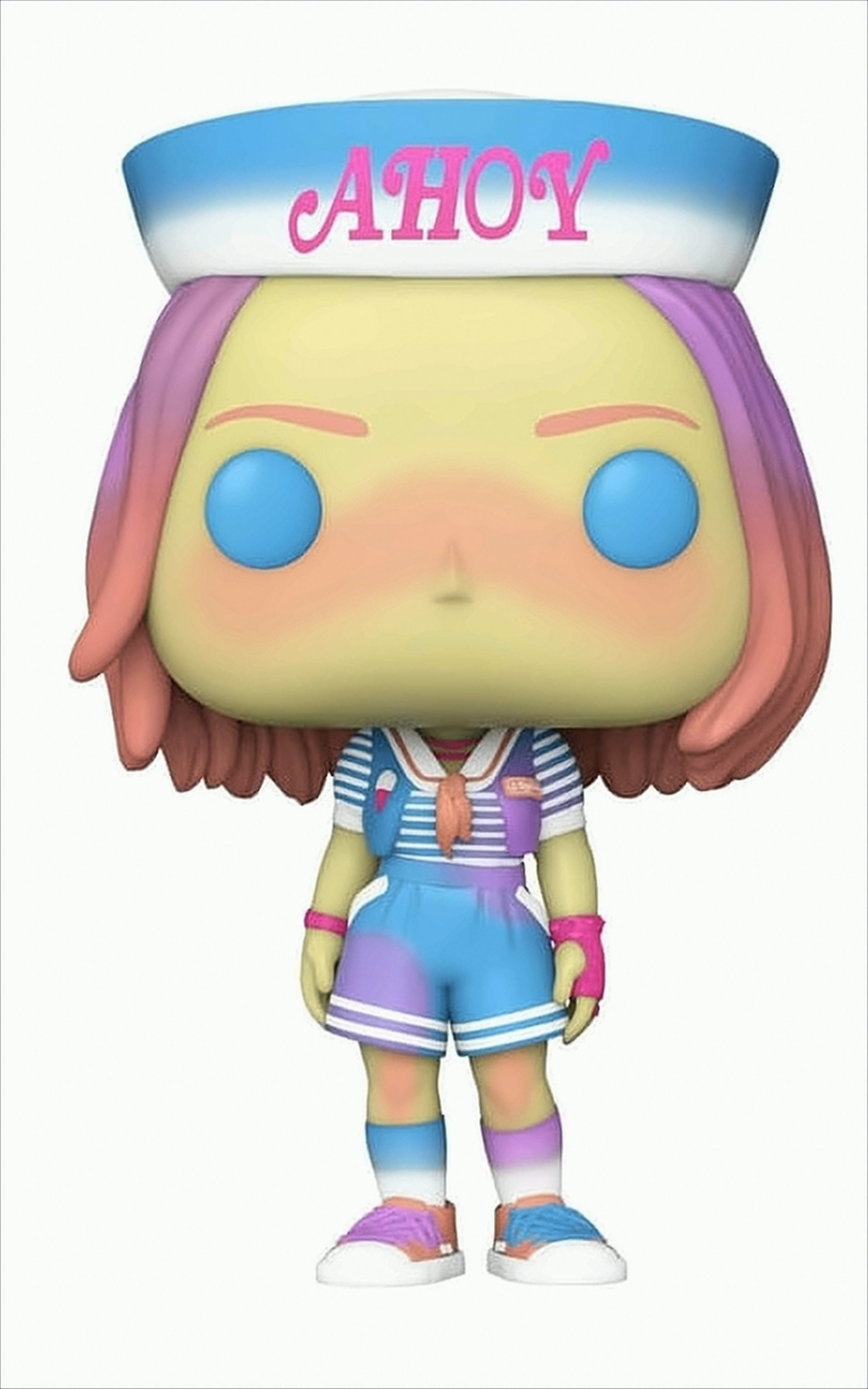Funko Pop Figur einer Figur aus Stranger Things, trägt Matrosenoutfit und Hut mit 'AHOY'.