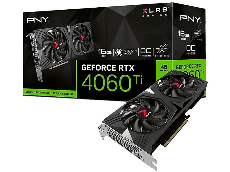 Tarjeta gráfica - PNY Tarjeta Gráfica PNY GeForce RTX 4060 Ti OC XLR8 VERTO 16GB GDDR6