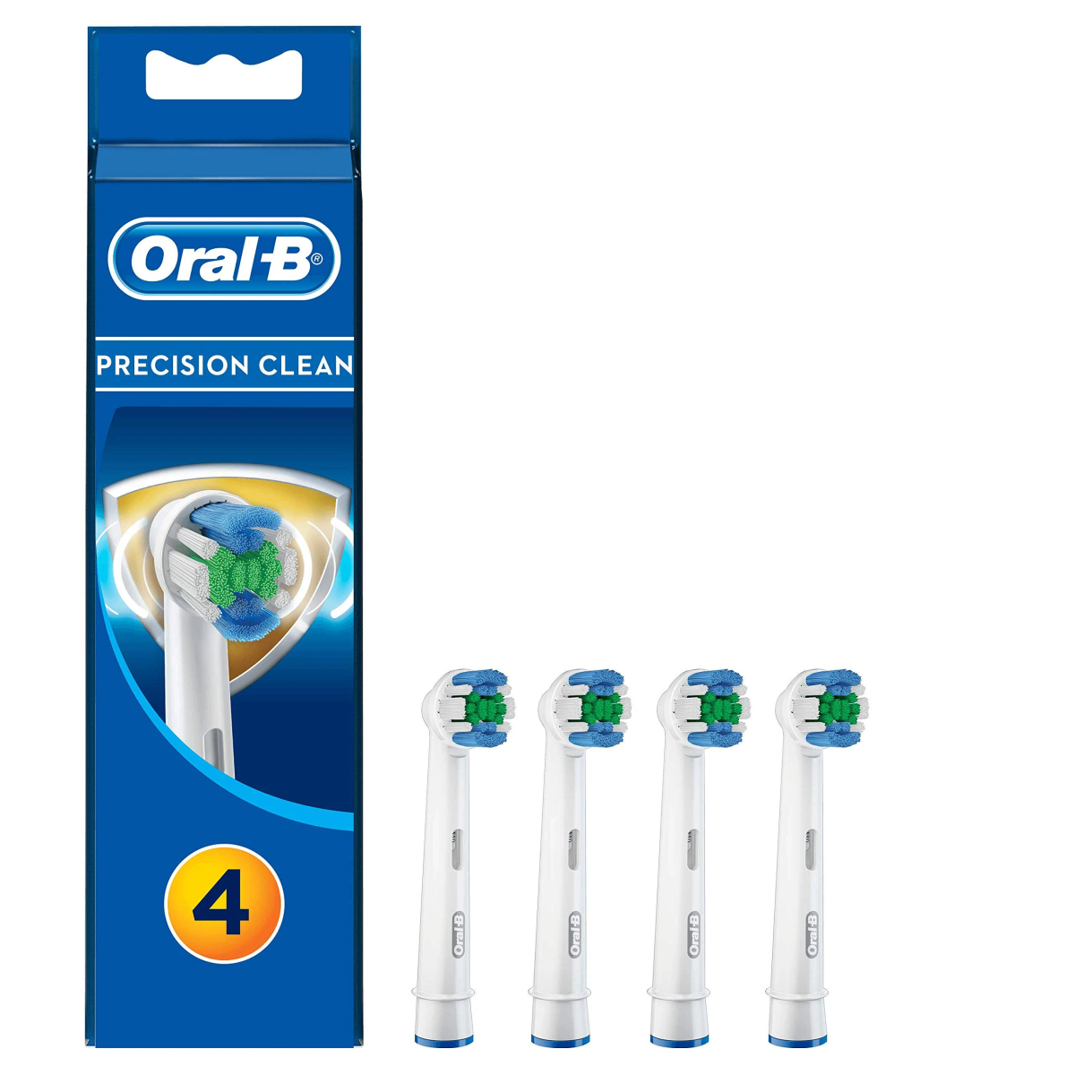 Doos Oral-B Precision Clean opzetborstels met 4 opzetborstels.