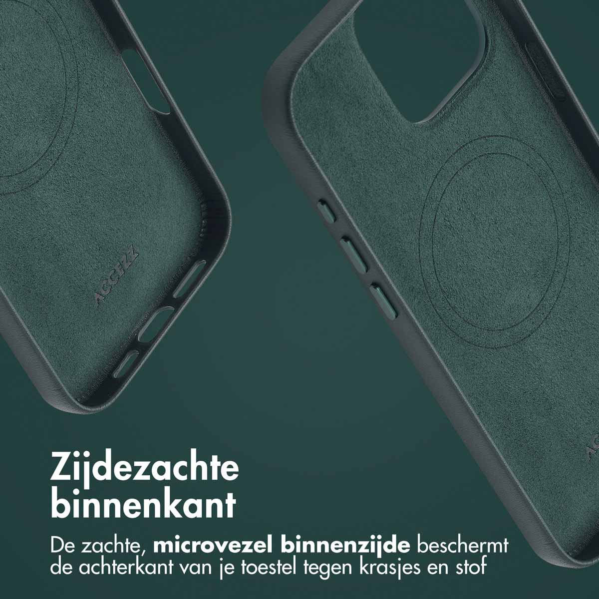 ACCEZZ Coque arrière compatible avec iPhone 16 Pro Max Étui de Téléphone voor Apple iPhone 16 Pro Max Vert foncé
