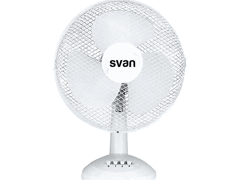 SVAN Standventilator 16 Zoll – 40W, 3 Geschwindigkeiten, Timer Bis 450 Min, Fernbedienung, Weiß/blau