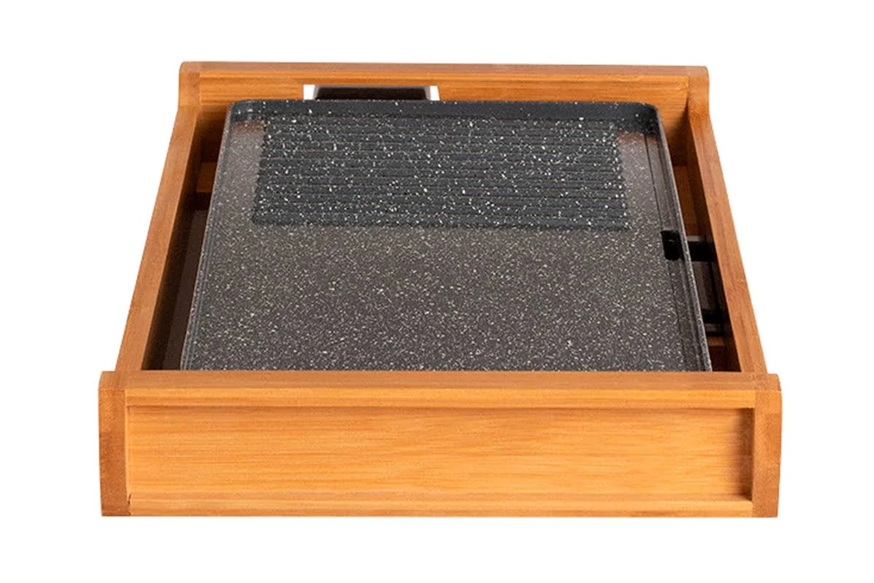 Plancha de asar - CREATE STONE FLAT BAMBOO, 1800 W, gris