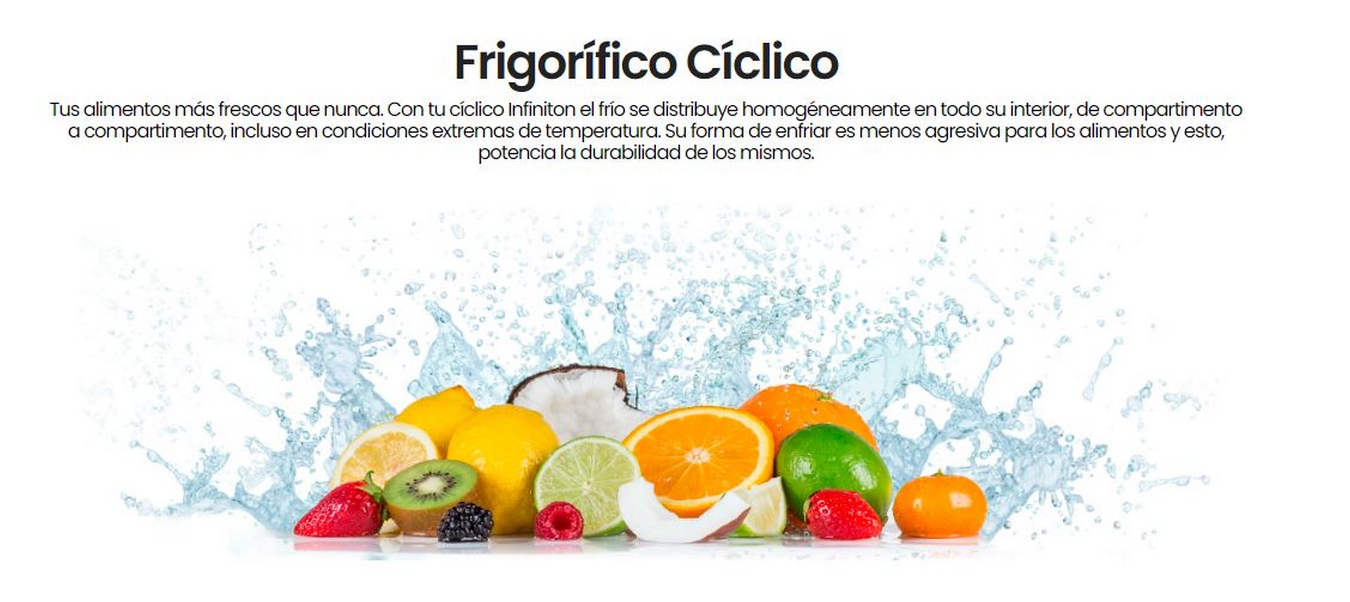 Un grupo de frutas: limón, kiwi, naranja, lima, fresa y coco, en un chapoteo de agua.