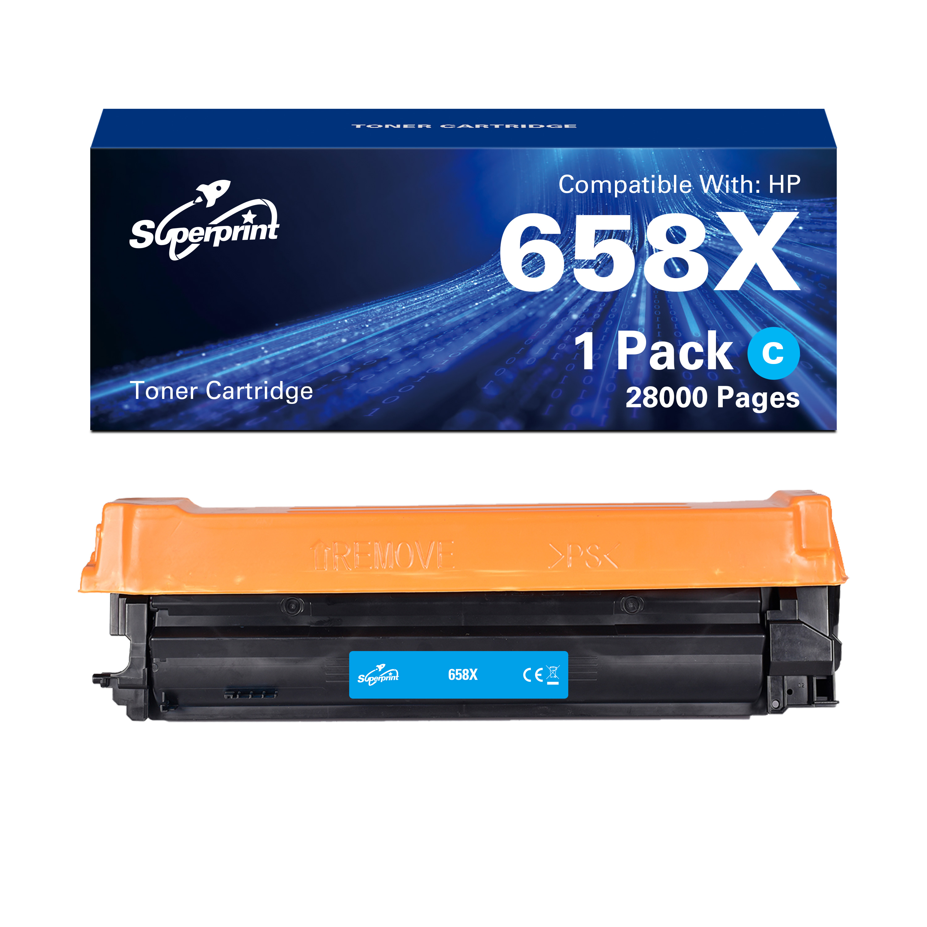 Doos met Superprint tonercartridge, compatibel met HP 658X, 1 verpakking, 28000 pagina's.