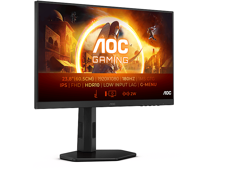 AOC 24G4XE 23,8 Zoll Full-HD Monitor (0,5 ms Reaktionszeit  , 180 Hz nativ)