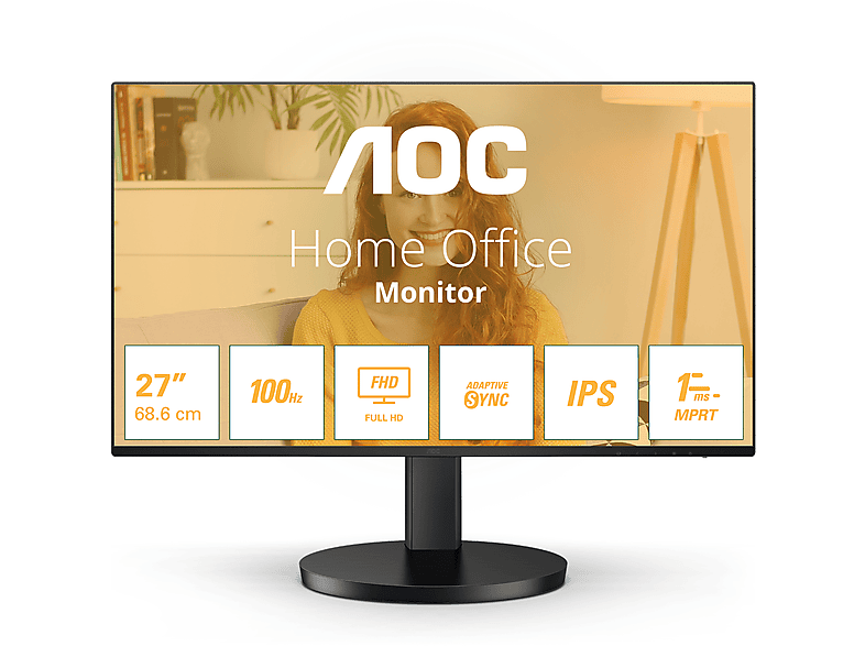 AOC 27B3HA2 27 Zoll Full-HD Computerbildschirme (1 ms Reaktionszeit , 100 Hz , 100 Hz nativ)