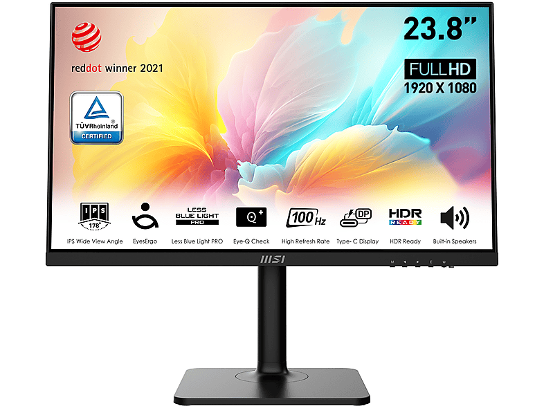 Monitor - MSI MSI Modern MD2412P 23,8" LED IPS FullHD 100Hz Negro