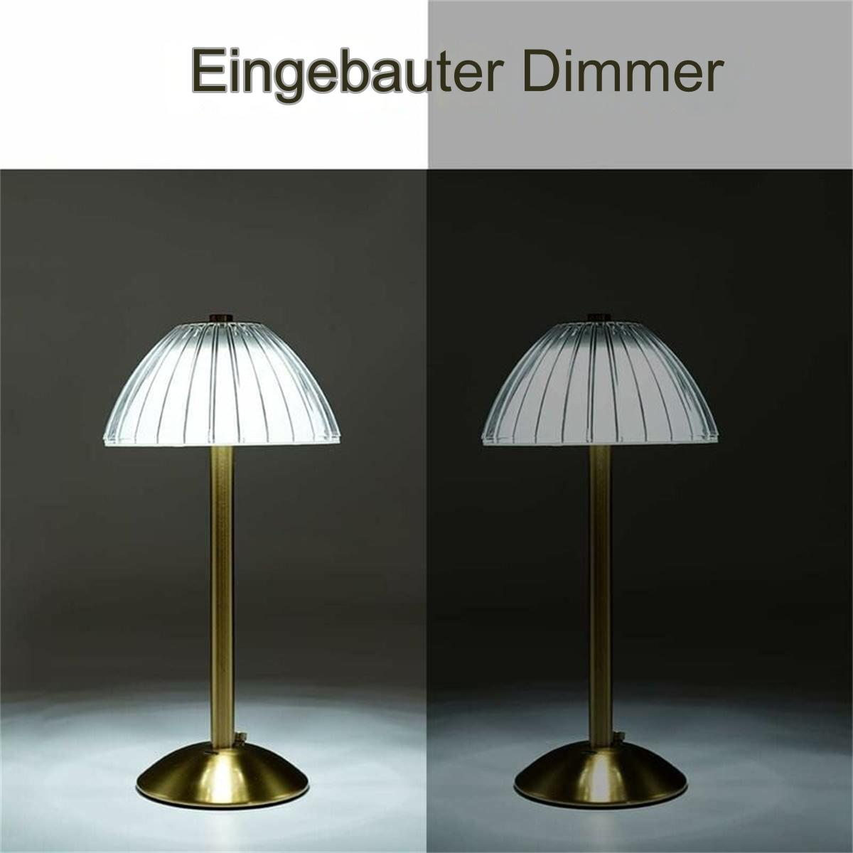 Zwei Lampen mit weißem Schirm, eine ist beleuchtet, die andere nicht.