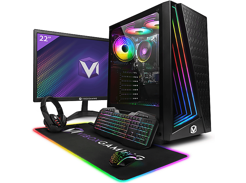 VIBOX VI-150, Gaming PC mit AMD Ryzen™ 3 4 Prozessor, 8 GB RAM, 480 GB SSD, AMD Radeon™ RX Vega 8, Linux
