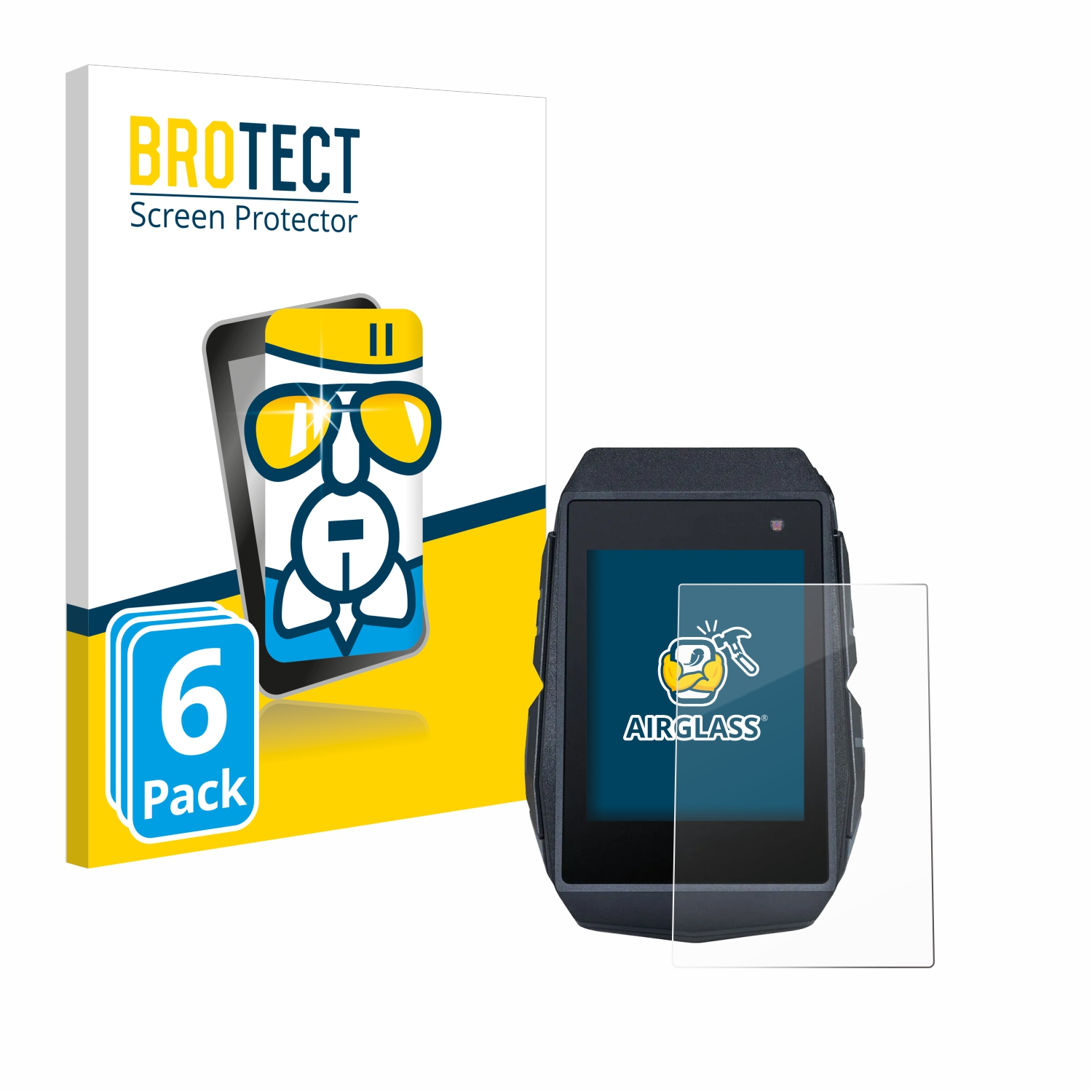 Bildschirmschutzverpackung, Smartwatch und klarer Displayschutz.