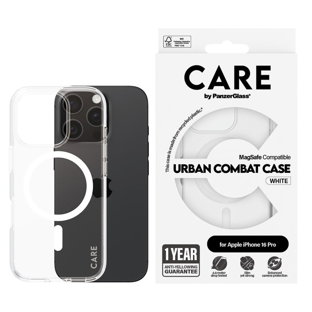 PANZERGLASS Back Cover Flagship iPhone 16 Pro, Backcover, Apple, Apple - iPhone 16 Pro, Transparent
