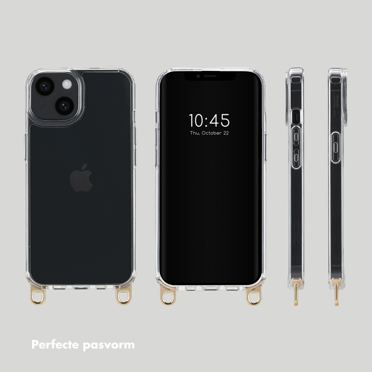 SELENCIA Coque avec lanière compatible avec iPhone 13 Étui de Téléphone voor Apple iPhone 13 Transparent