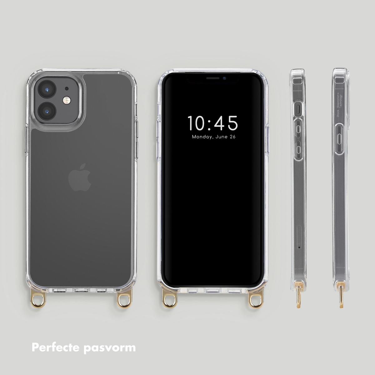 SELENCIA Cord Case - zonder koord - Geschikt voor Apple iPhone 12 (Pro) - Telefoonhoesje voor Apple iPhone 12/ iPhone 12 Pro Transparant