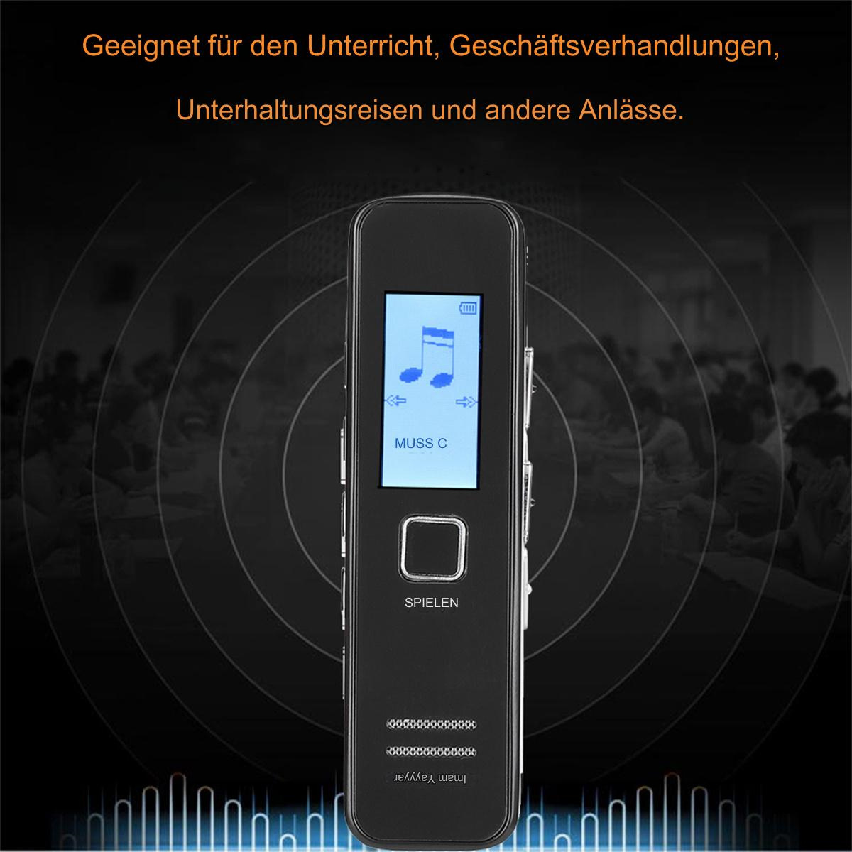 Schwarzes Musikwiedergabegerät mit Bildschirm, der eine Note zeigt. Text: 'Muss C' und 'Spielen'.