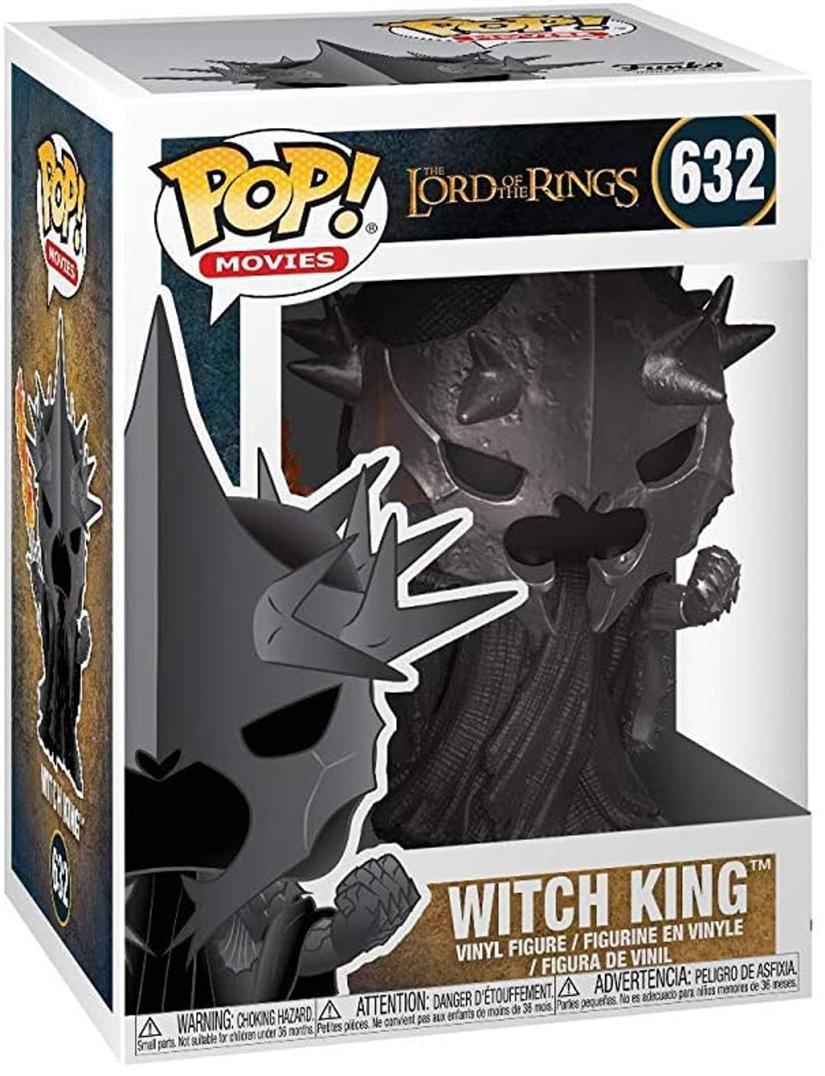 Una scatola Funko Pop con una figura del Re Stregone de Il Signore degli Anelli.