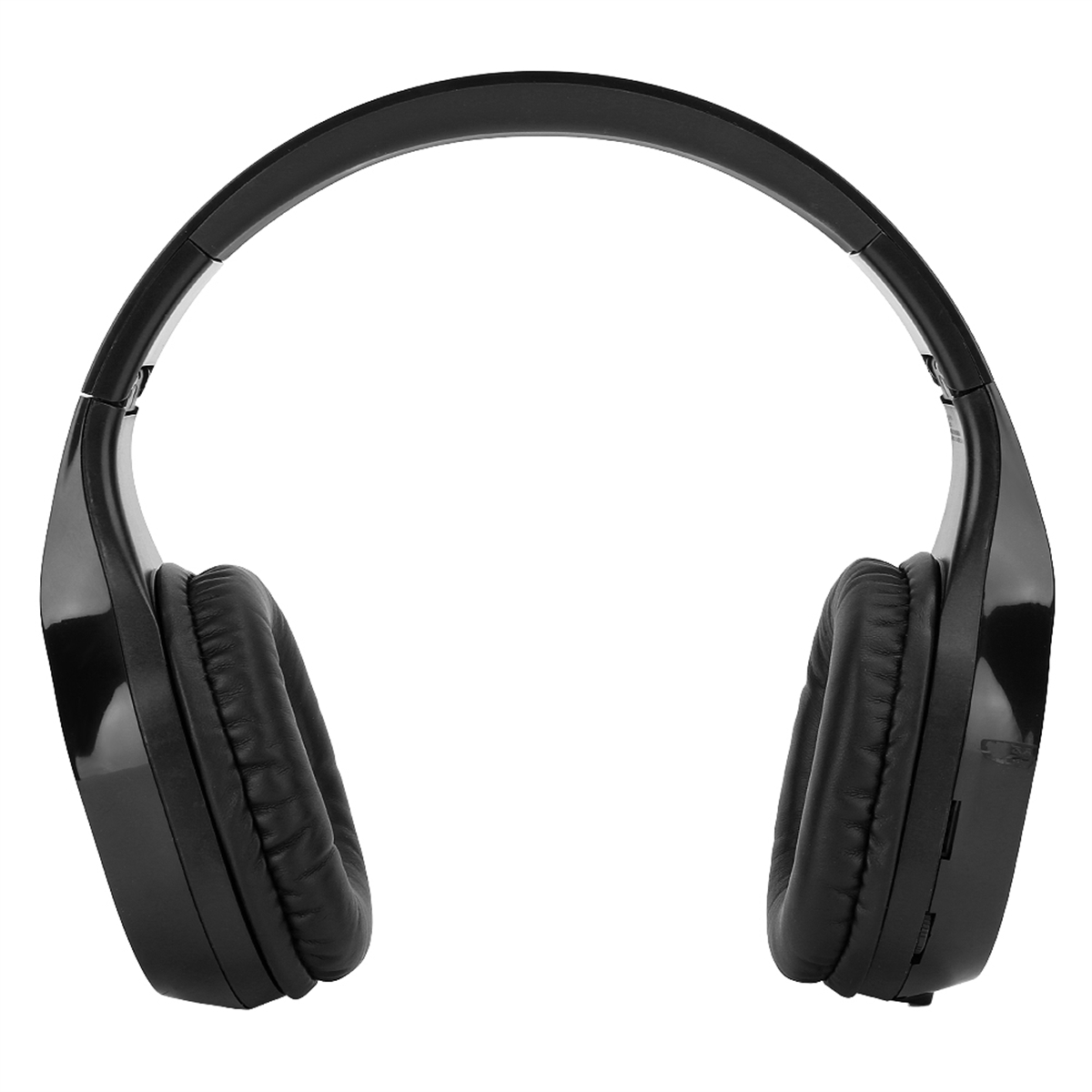 Schwarze Over-Ear-Kopfhörer mit schlankem Design, vor weißem Hintergrund.