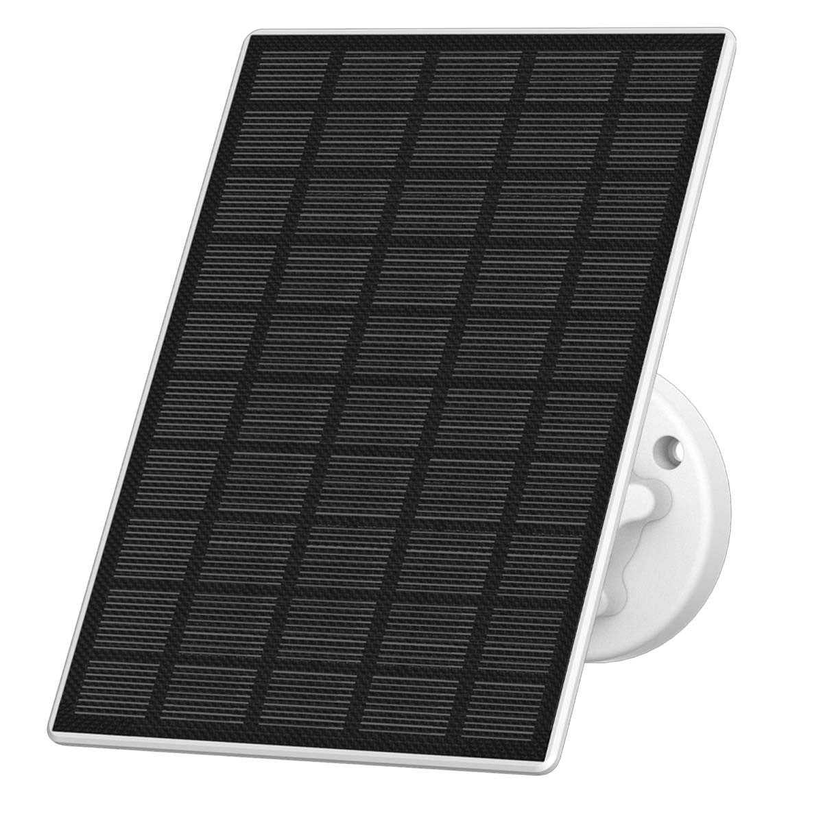 Czarny panel słoneczny z białą podstawą montażową.