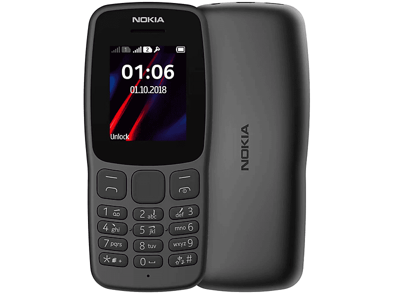 NOKIA 106 2018 Handys, Schwarz
