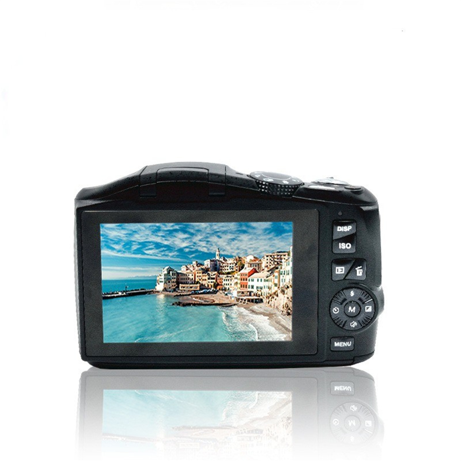 Kamera, die eine Strandszene zeigt.