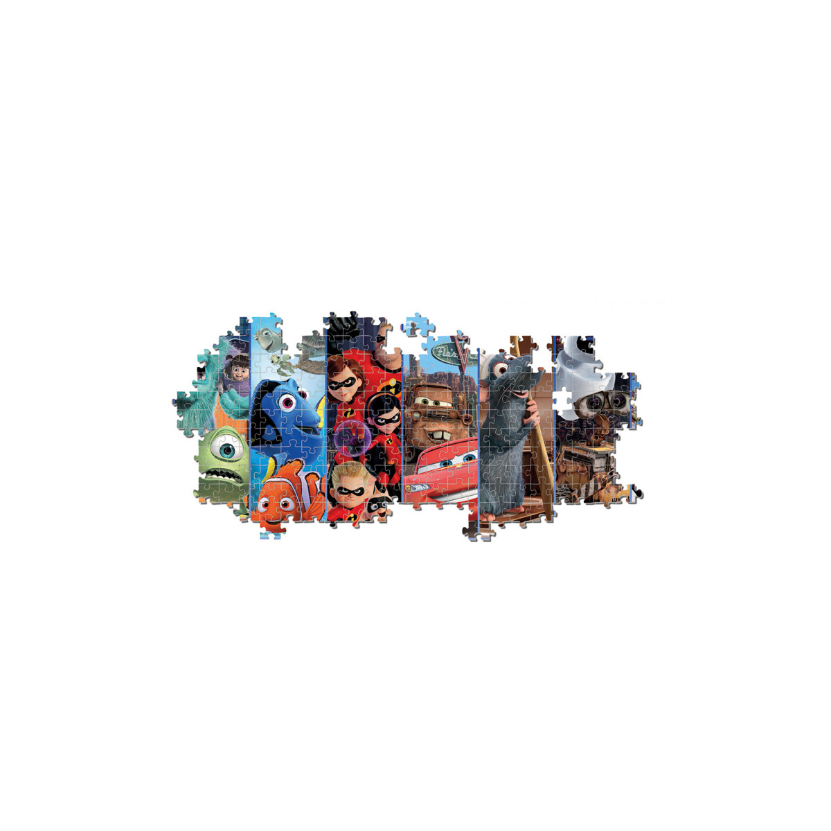 Puzzle con personaggi dei cartoni animati dei film Disney Pixar.