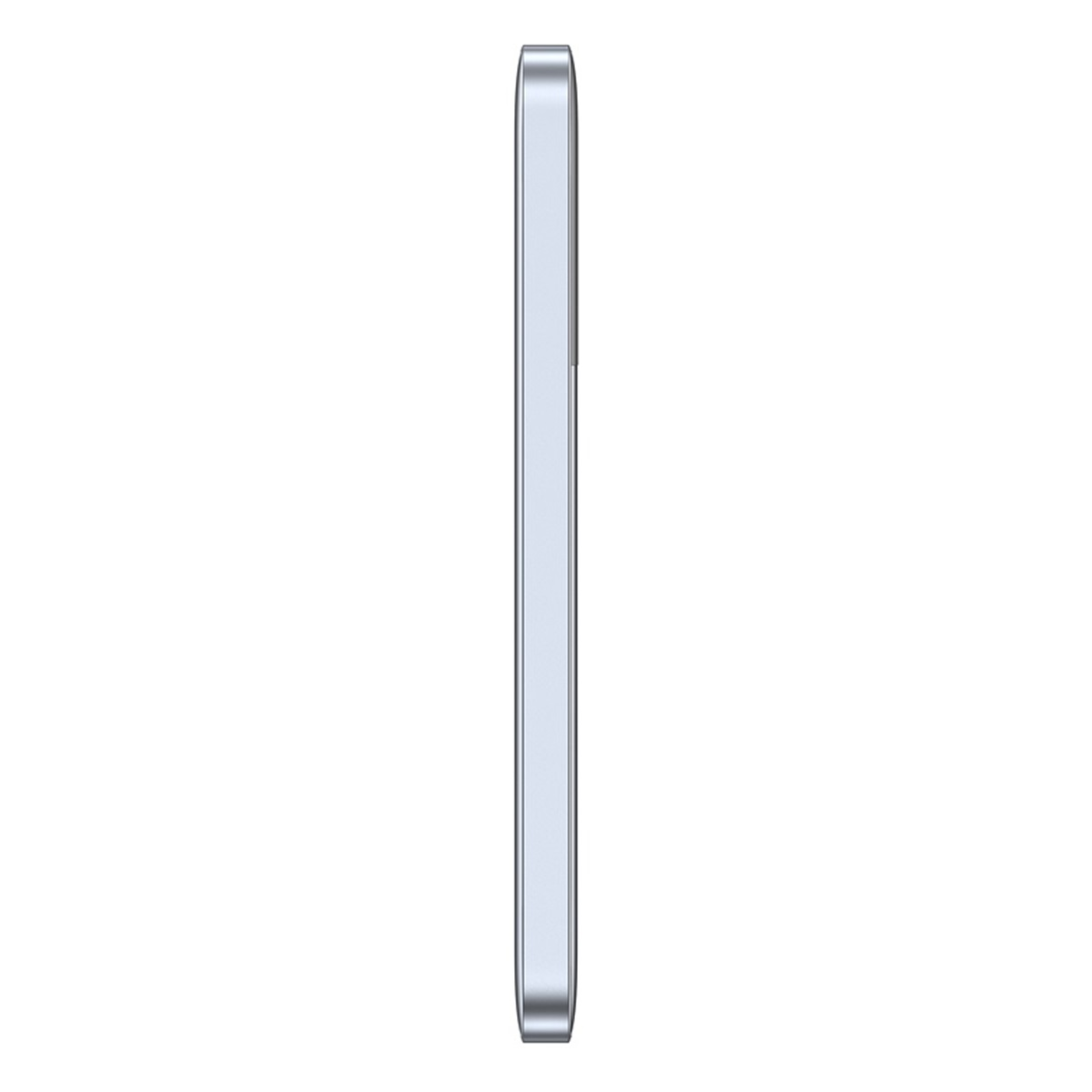 Un objeto rectangular blanco y delgado, posiblemente un smartphone o dispositivo similar, se muestra.