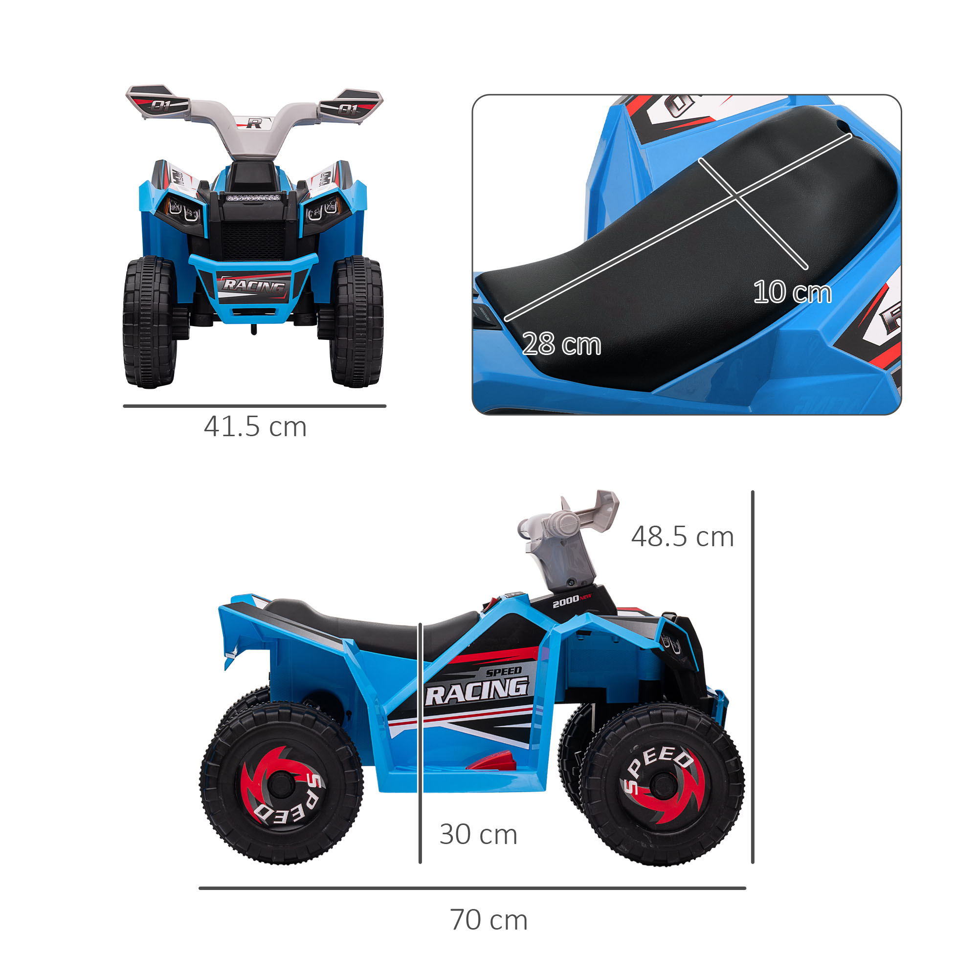 Una giovane donna spinge un passeggino blu e nero con due bambini.