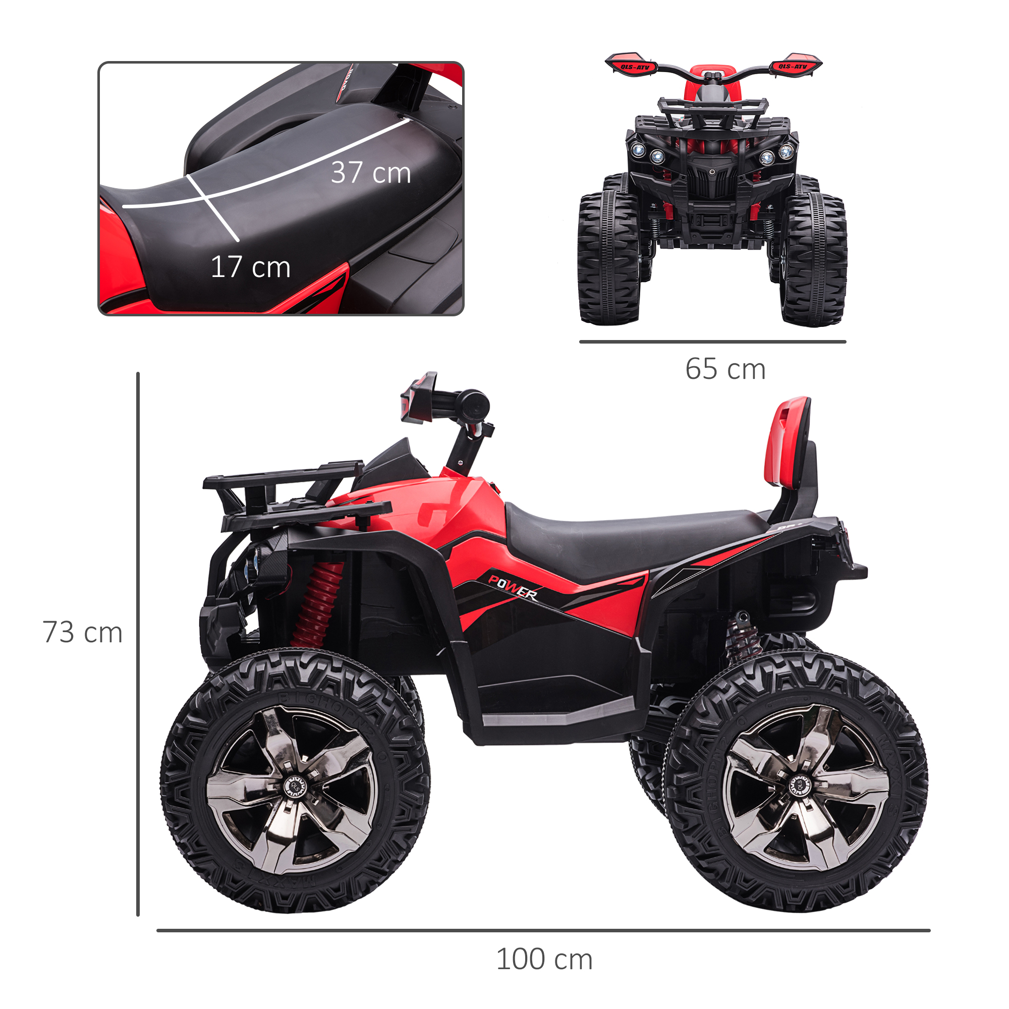 Quad 12V elettrico GVC-535 per bambini monoposto con 2 motori da 35W