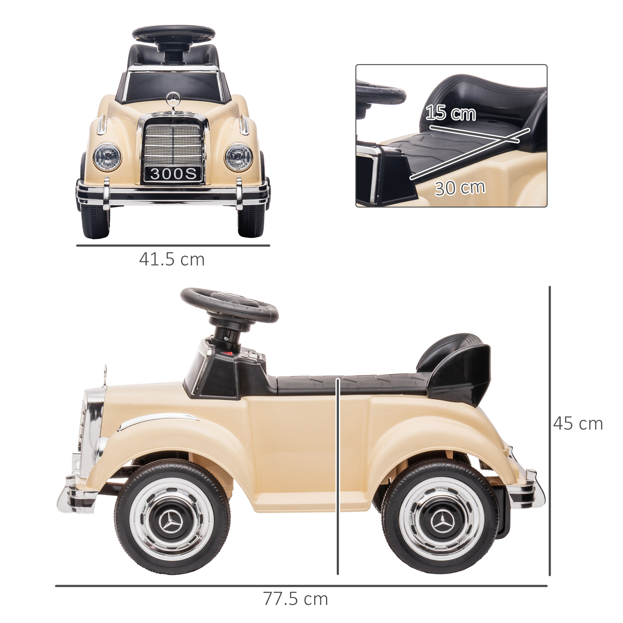 Auto Elettrica HOMCOM per Bambini Mercedes-Benz 6V