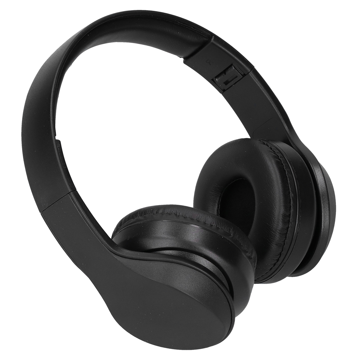 Schwarze Over-Ear-Kopfhörer. Die Ohrmuscheln und das Kopfband sind gepolstert.