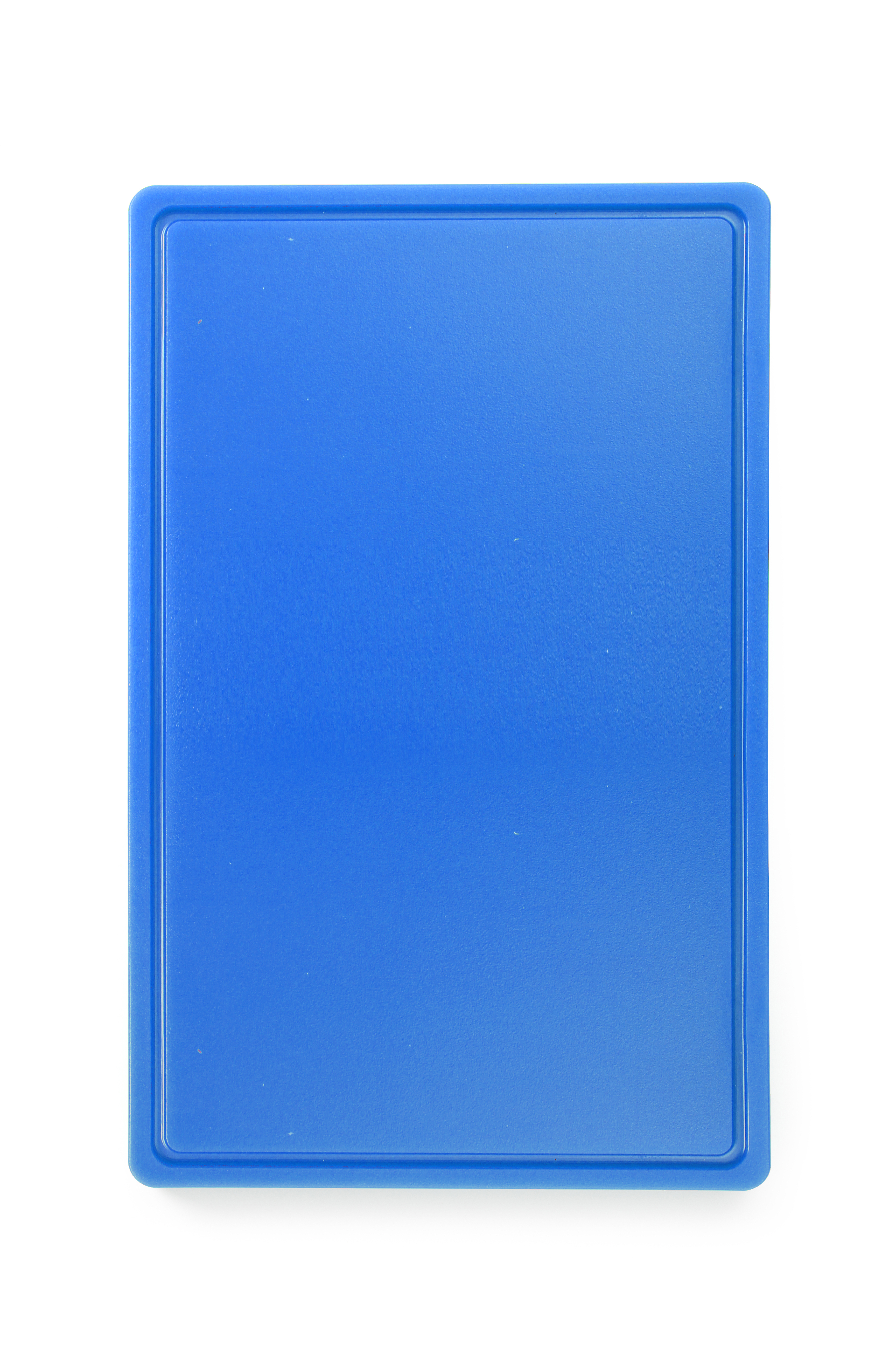 Tagliere rettangolare blu. Superficie liscia. Isolato su sfondo bianco.