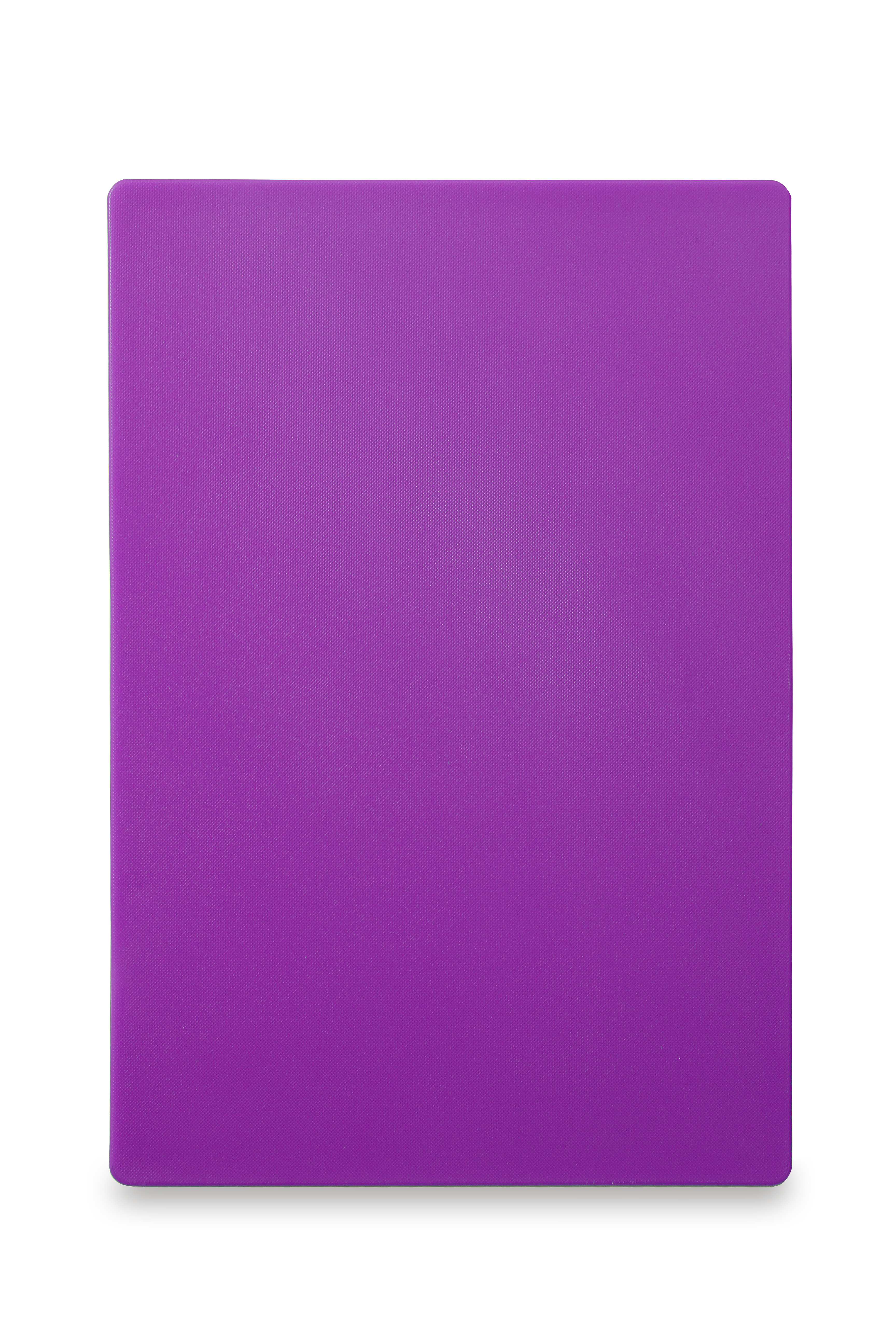 Tagliere viola singolo, rettangolare, su sfondo bianco.
