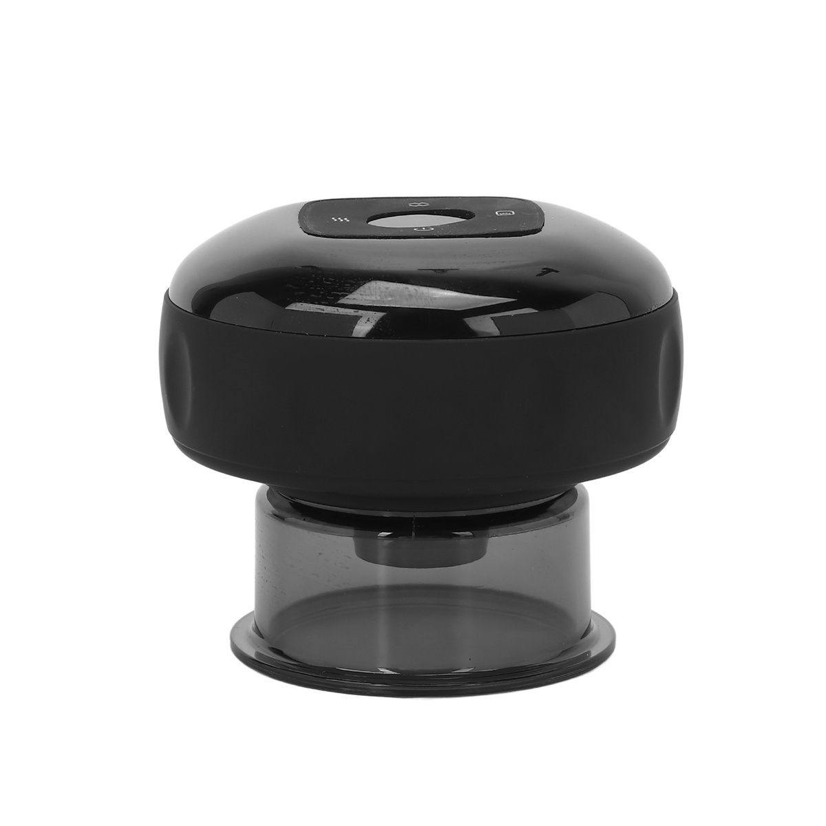 Eine schwarze Schröpftherapiemaschine auf weißem Hintergrund.