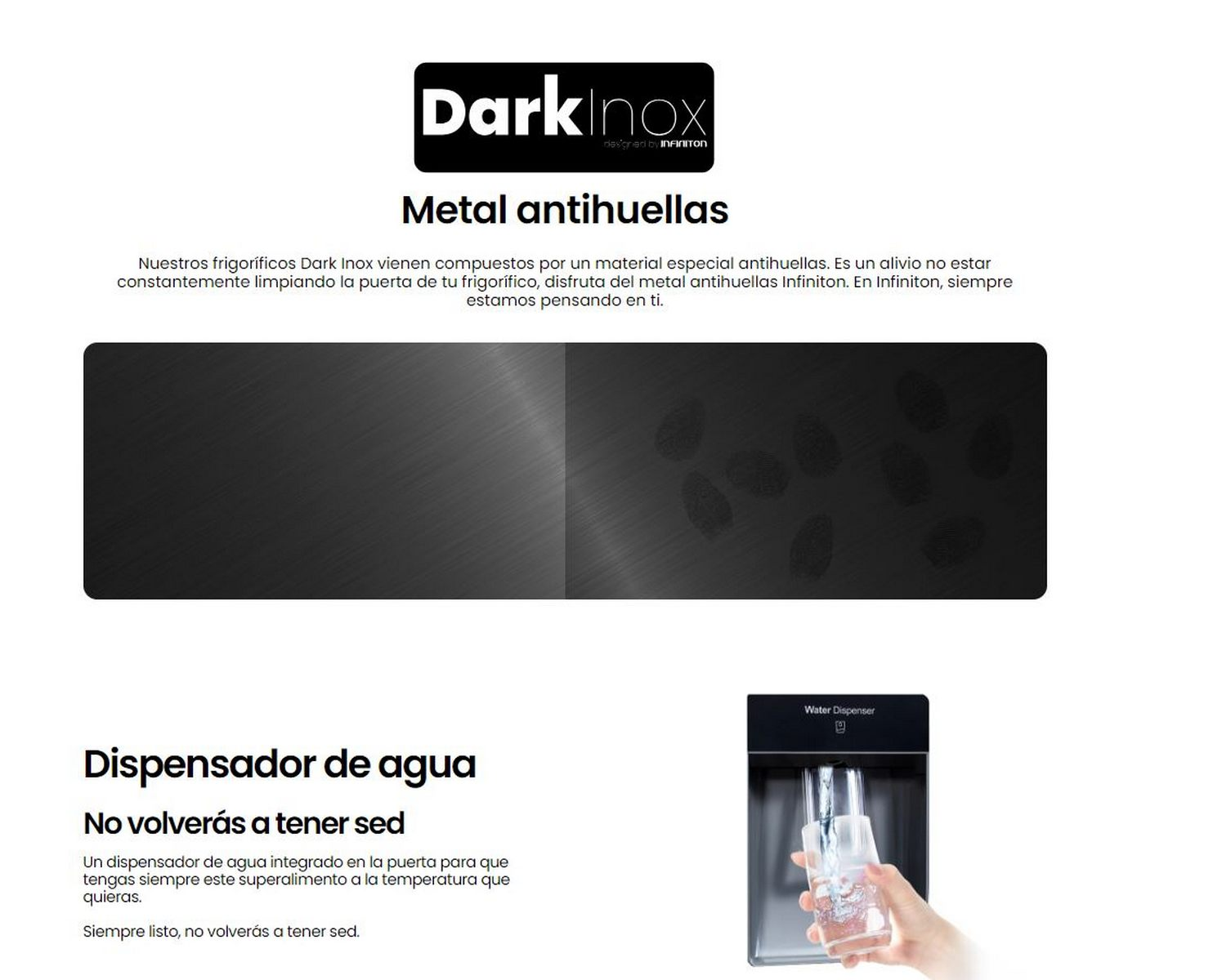 Una superficie gris oscuro con un área gris más clara, con un dispensador de agua a la derecha.