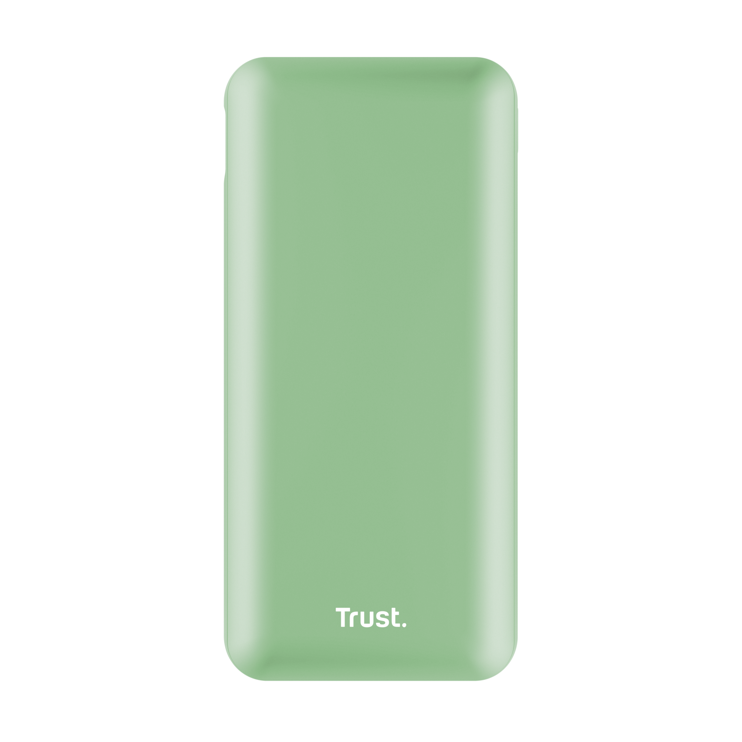 Groene telefoonhoes met afgeronde hoeken en het woord 'Trust' onderaan.