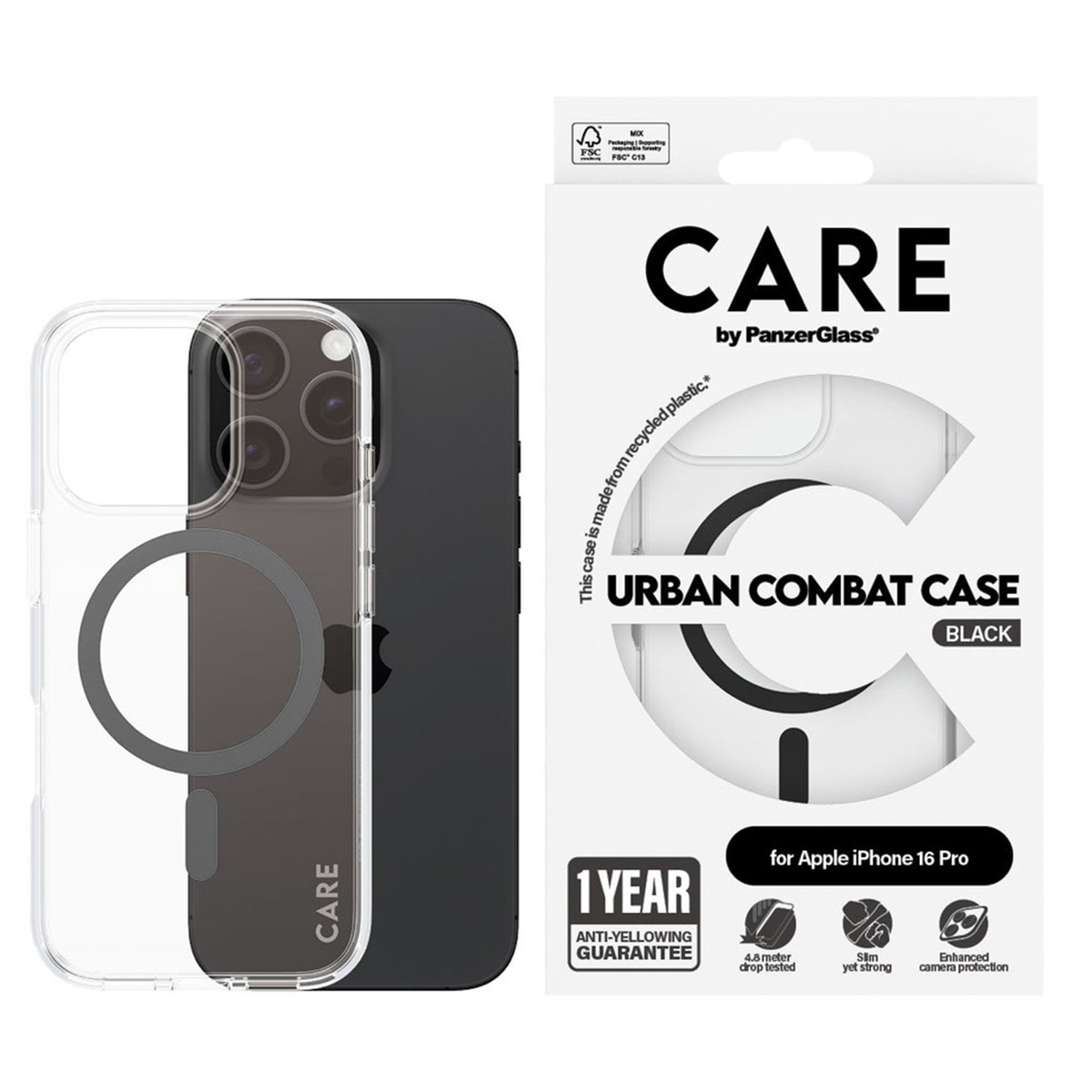PANZERGLASS Back Cover Flagship iPhone 16 Pro, Backcover, Apple, Apple - iPhone 16 Pro, Transparent