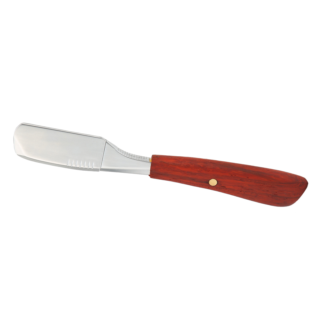 Ein Rasiermesser mit Holzgriff.