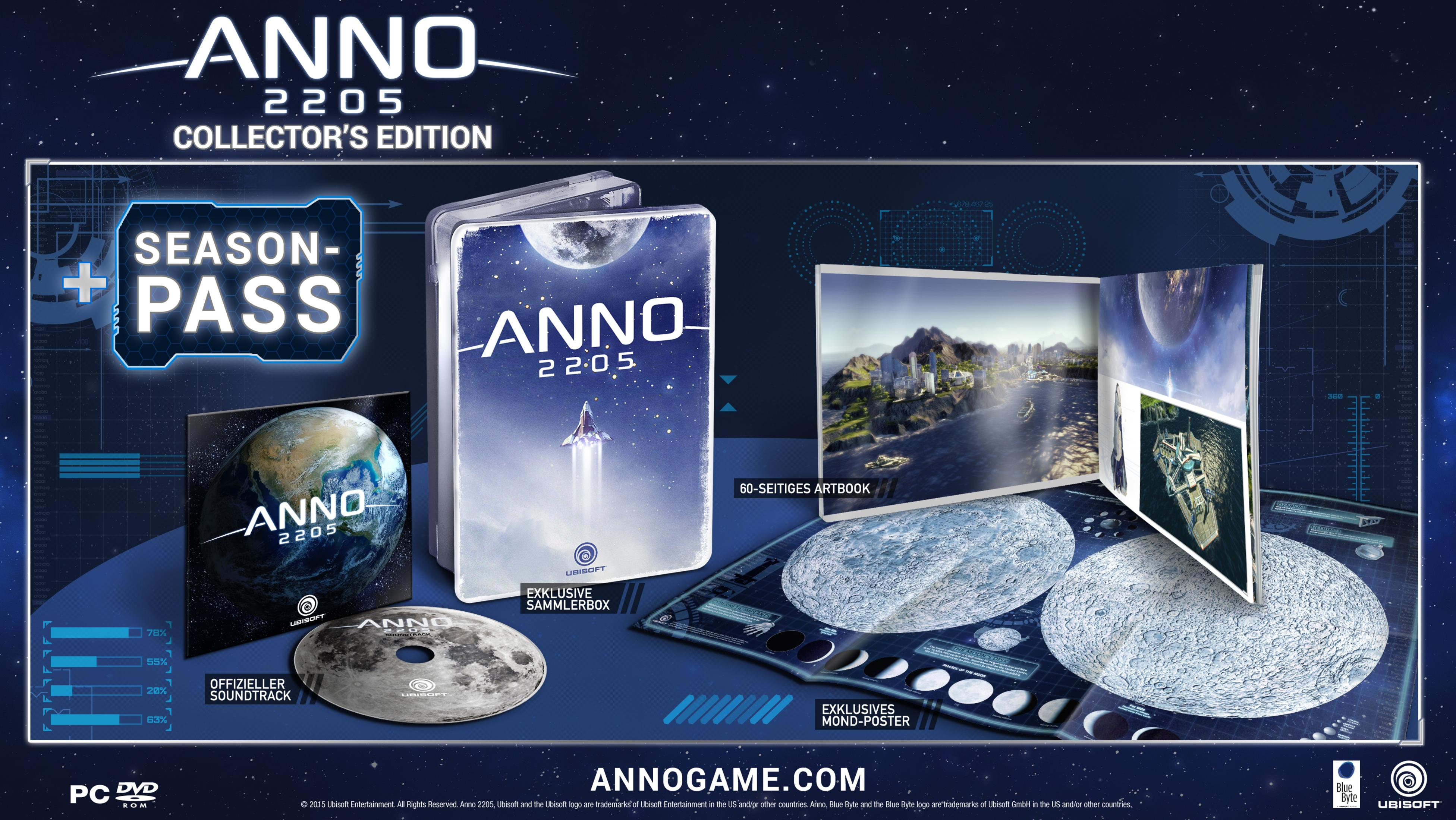 Spielbox: "ANNO 2205 Collector's Edition", mit Spiel-Disc, Artbook und Poster.