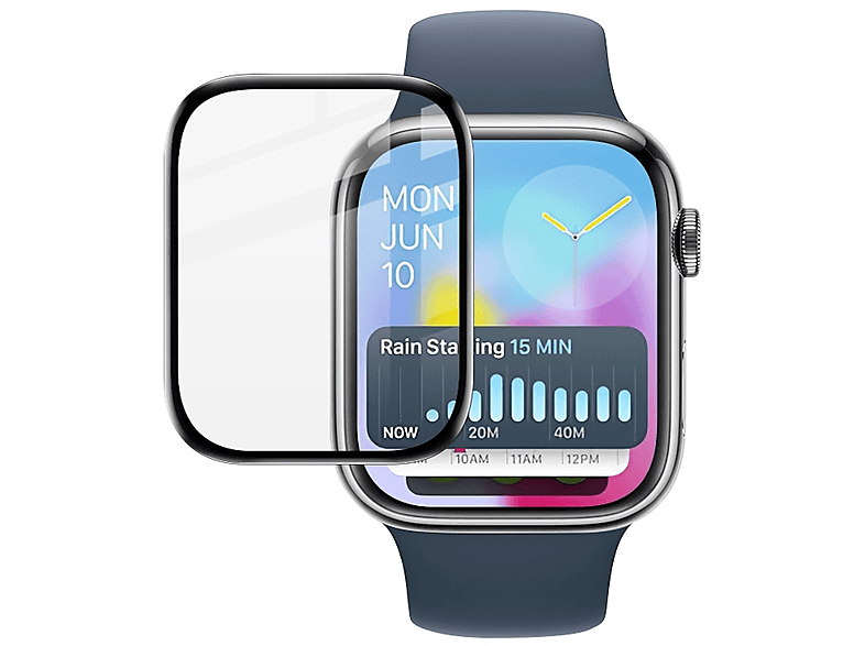 WIGENTO Plexiglas HD Schutz Folie Schutzglas (für Apple Watch Series 11 / 10 42mm)