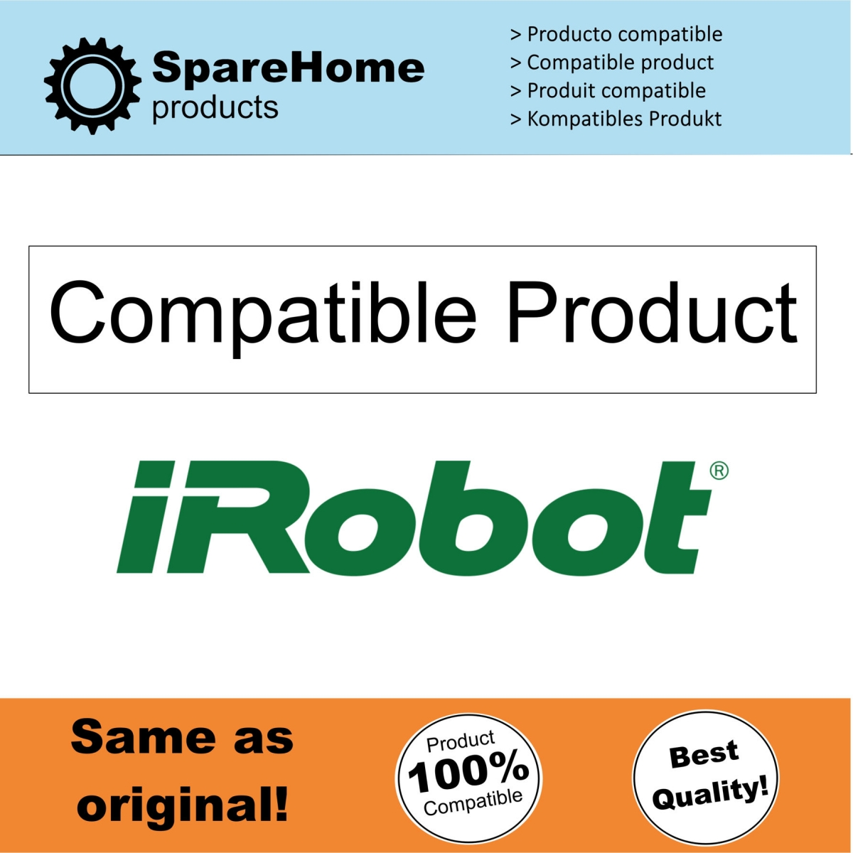 Imagen de un producto iRobot, etiquetado como producto compatible.