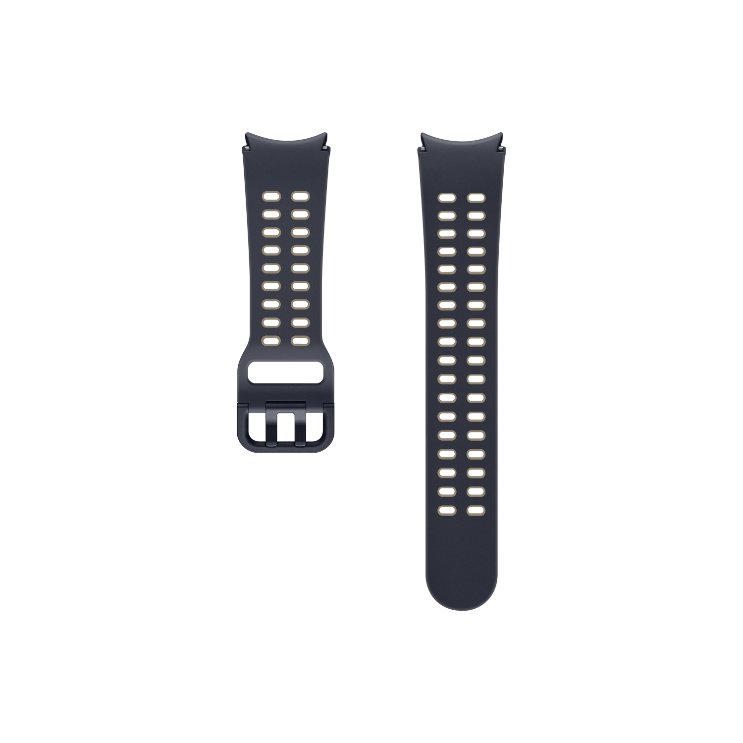 Due cinturini blu per smartwatch con chiusura.
