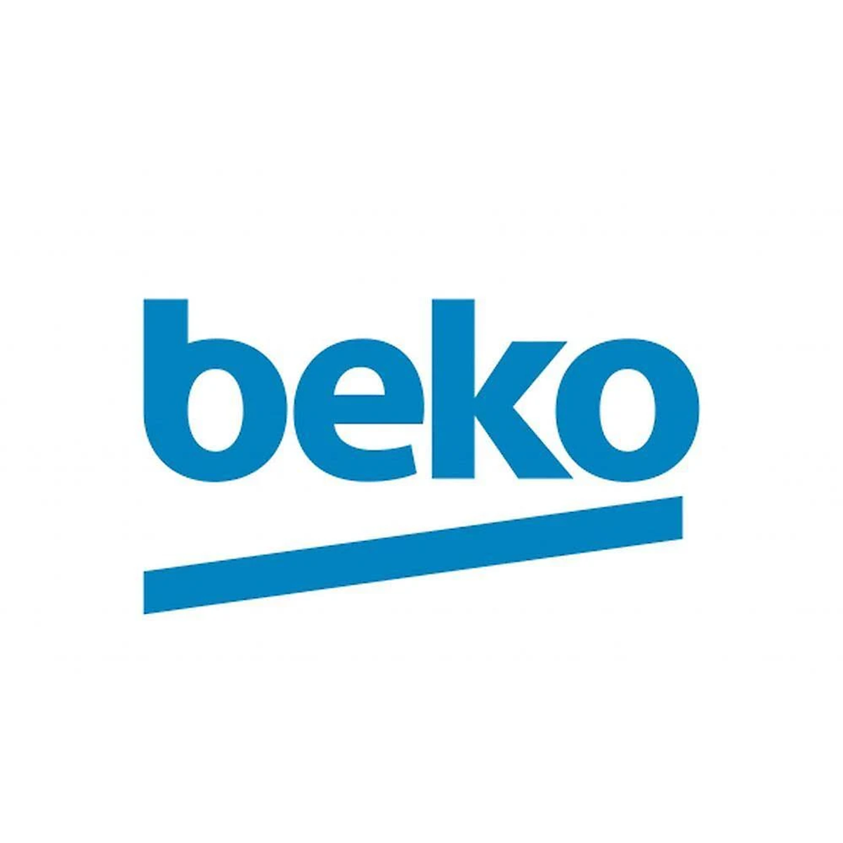El logotipo de Beko, con la palabra 'beko' en azul sobre una línea azul.